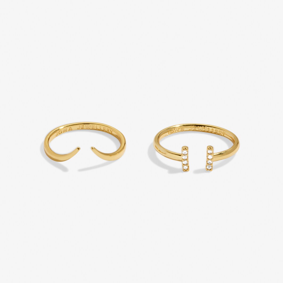 Joma Jewellery - Soul Shine Ring Stack - CZ T Bar