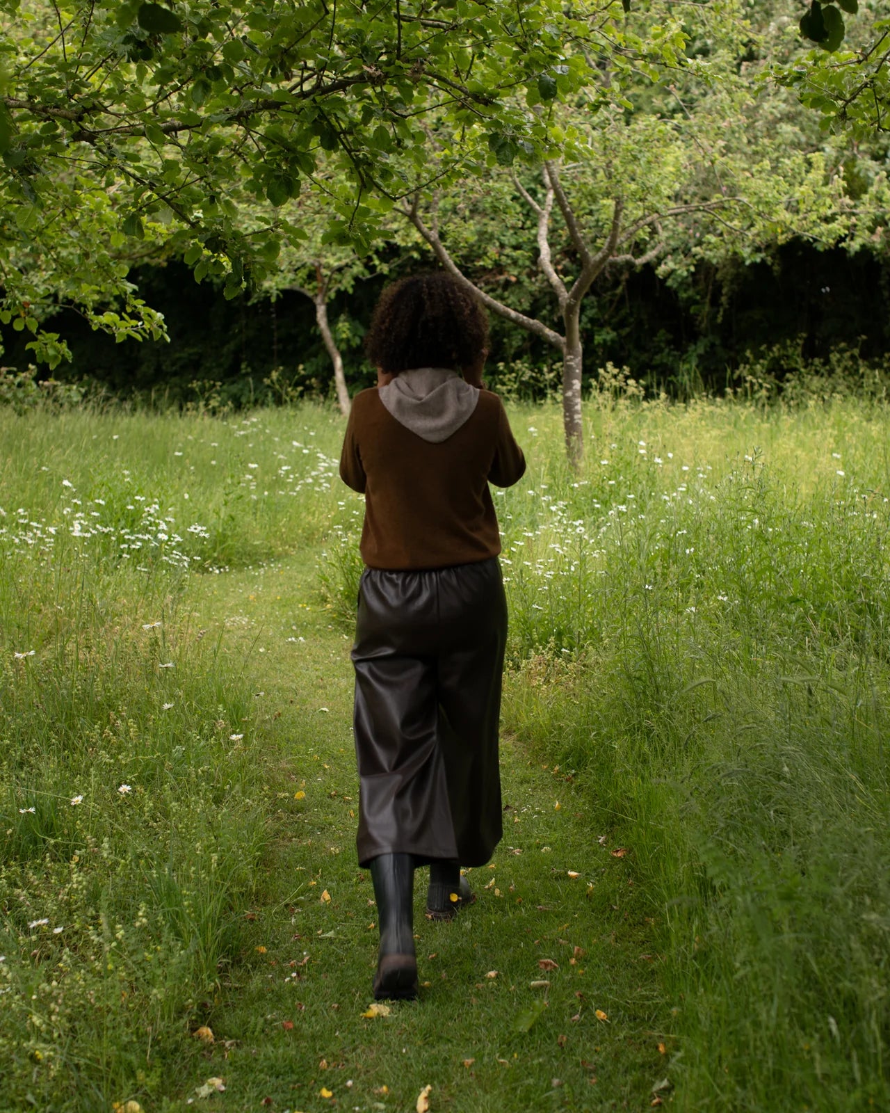 Chalk - Darcy Faux Leather Trousers