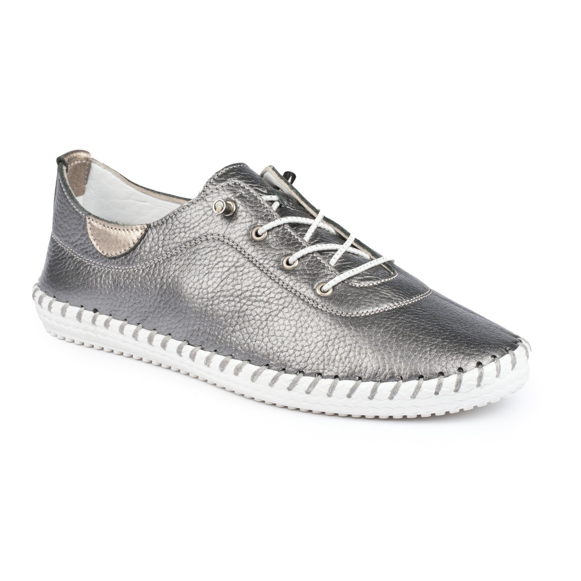 LUNAR - St Ives Leather Plimsole