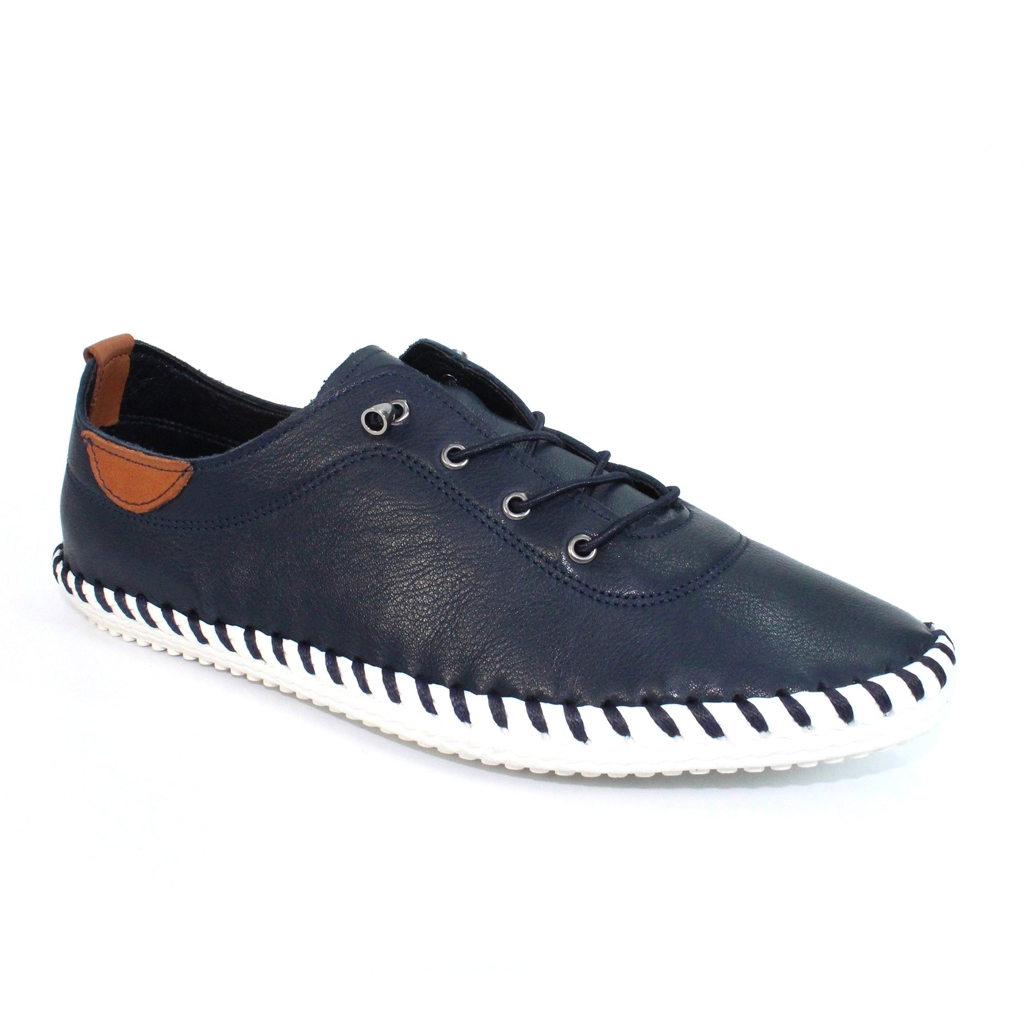 LUNAR - St Ives Leather Plimsole