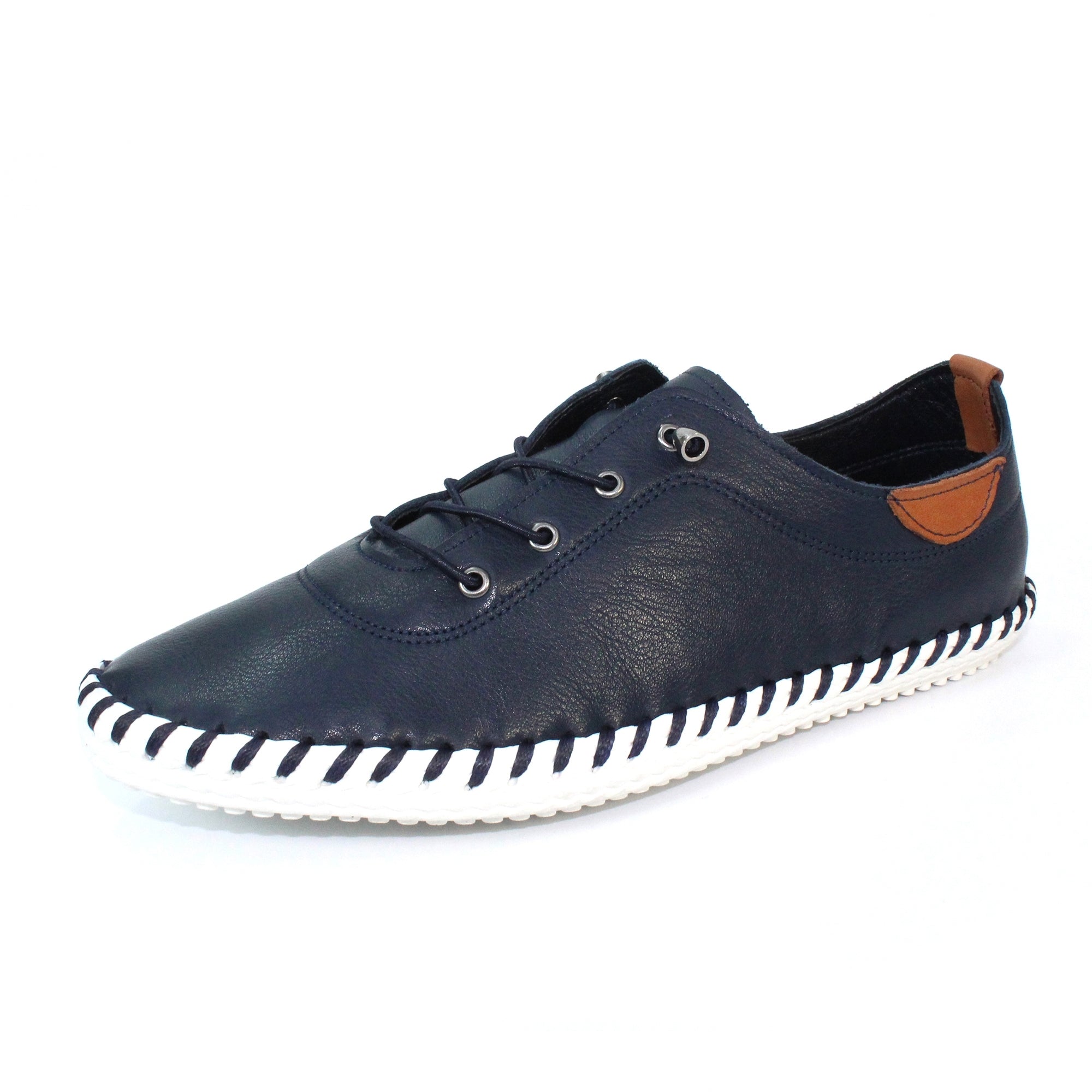 LUNAR - St Ives Leather Plimsole