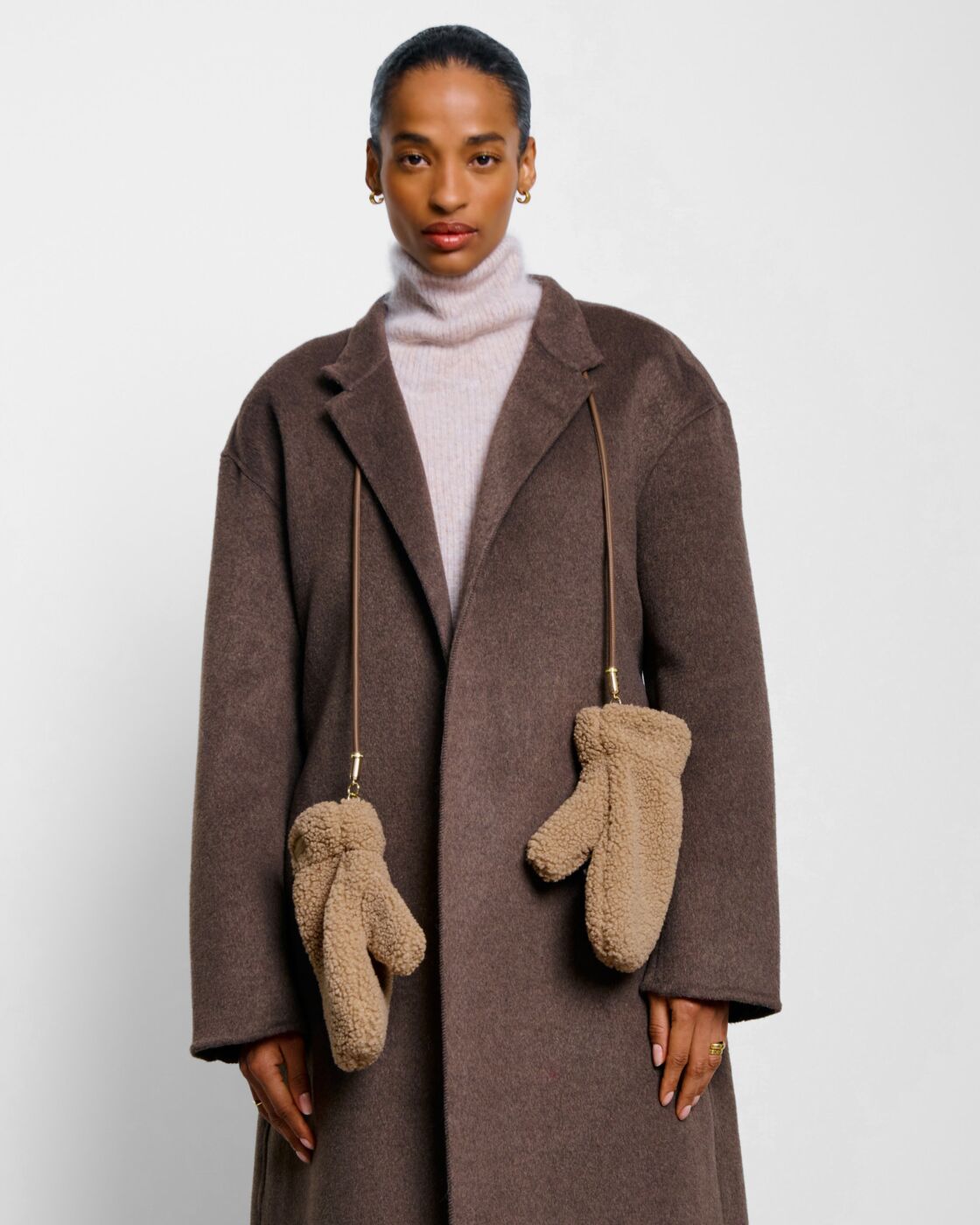 Katie Loxton - Teddy Mittens with Cord