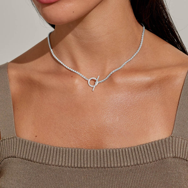 Joma Jewellery - Evermore - Circle T-Bar Necklace