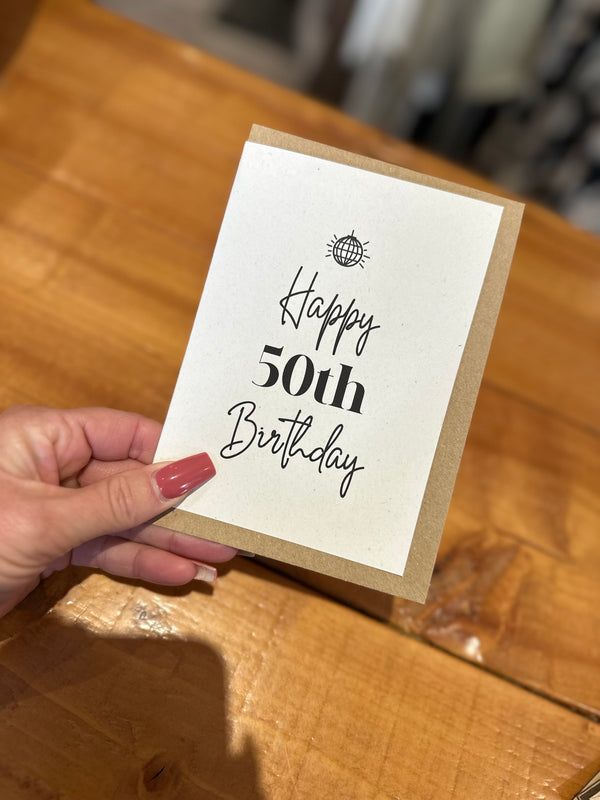 Bowers Boutique - Happy 50th Birthday Card