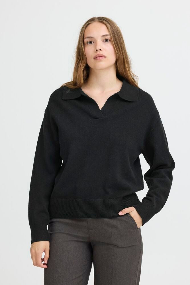 Pulz Jeans - Steffi Open Polo Pullover