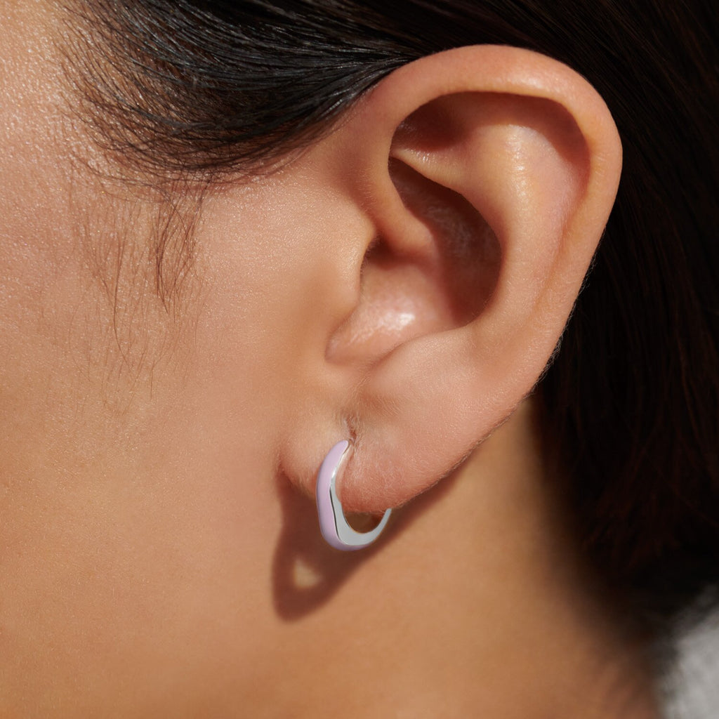 Joma Jewellery - Beau Enamel Hoop Earrings