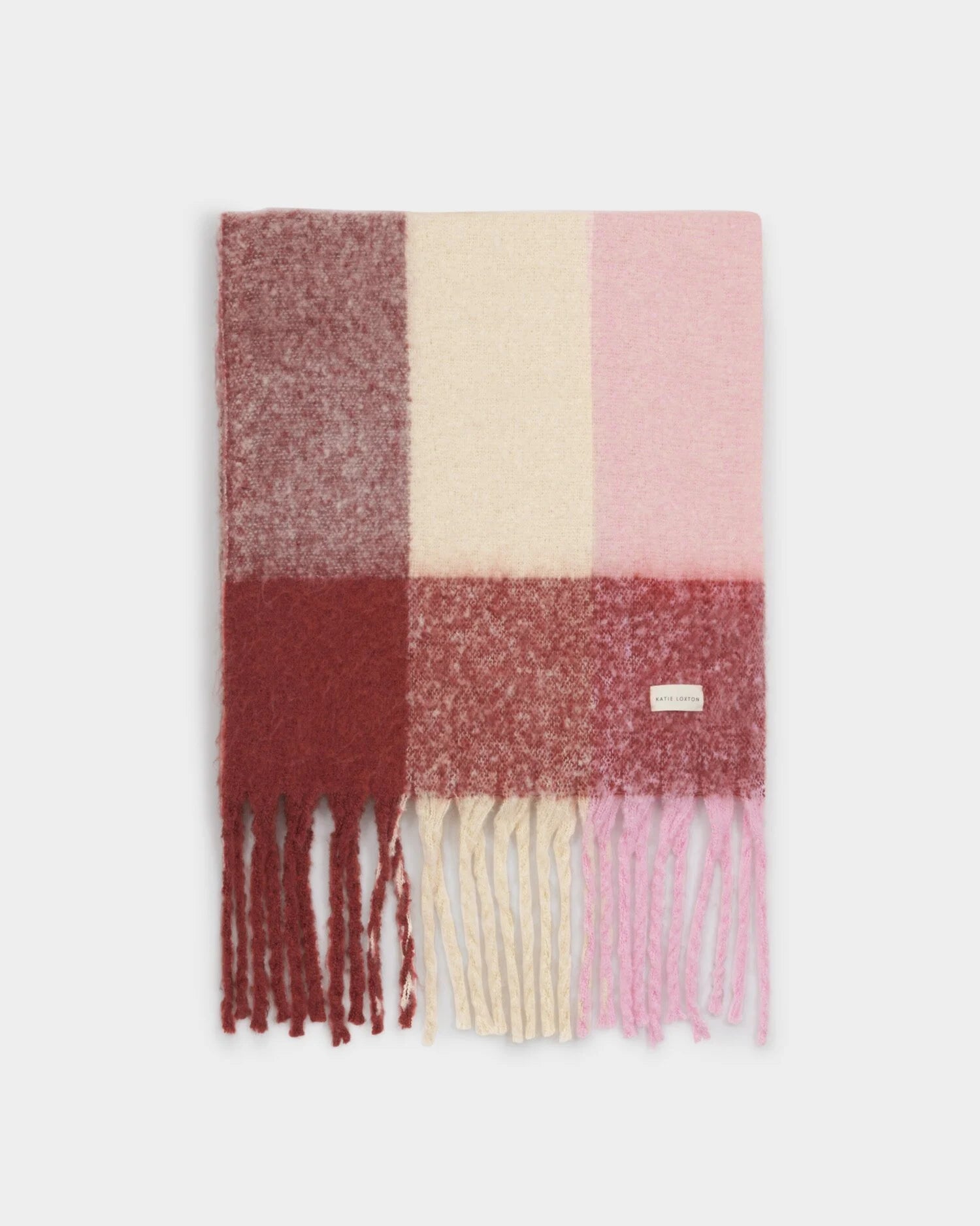 Katie Loxton - Recycled Checked Tassel Scarf