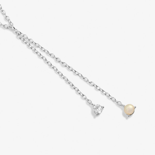 Joma Jewellery - Halo Pearl Lariat Necklace