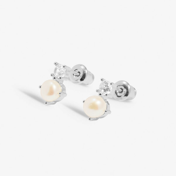 Joma Jewellery - Halo Pearl Stud Earrings