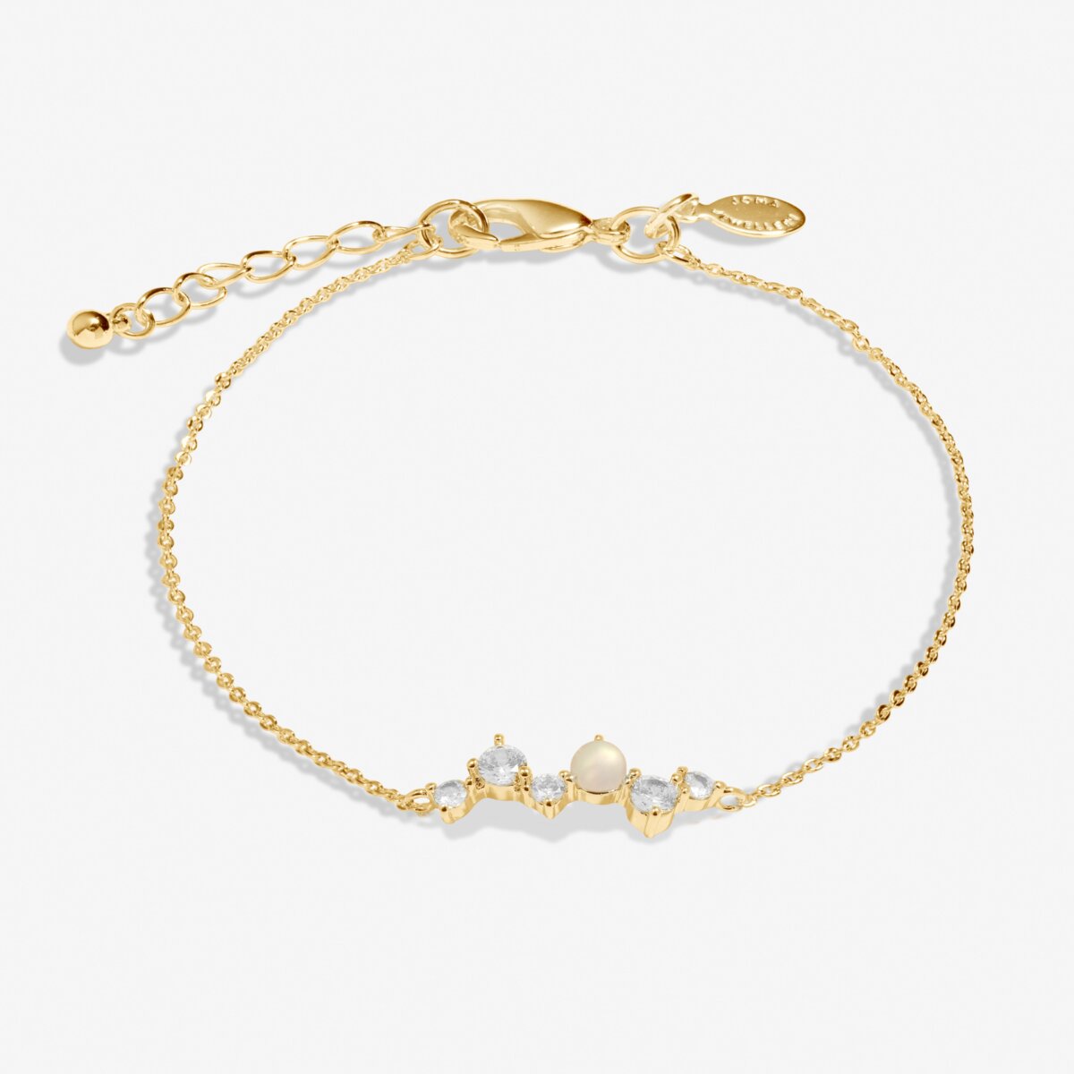 Joma Jewellery - Halo Pearl Cluster Bracelet