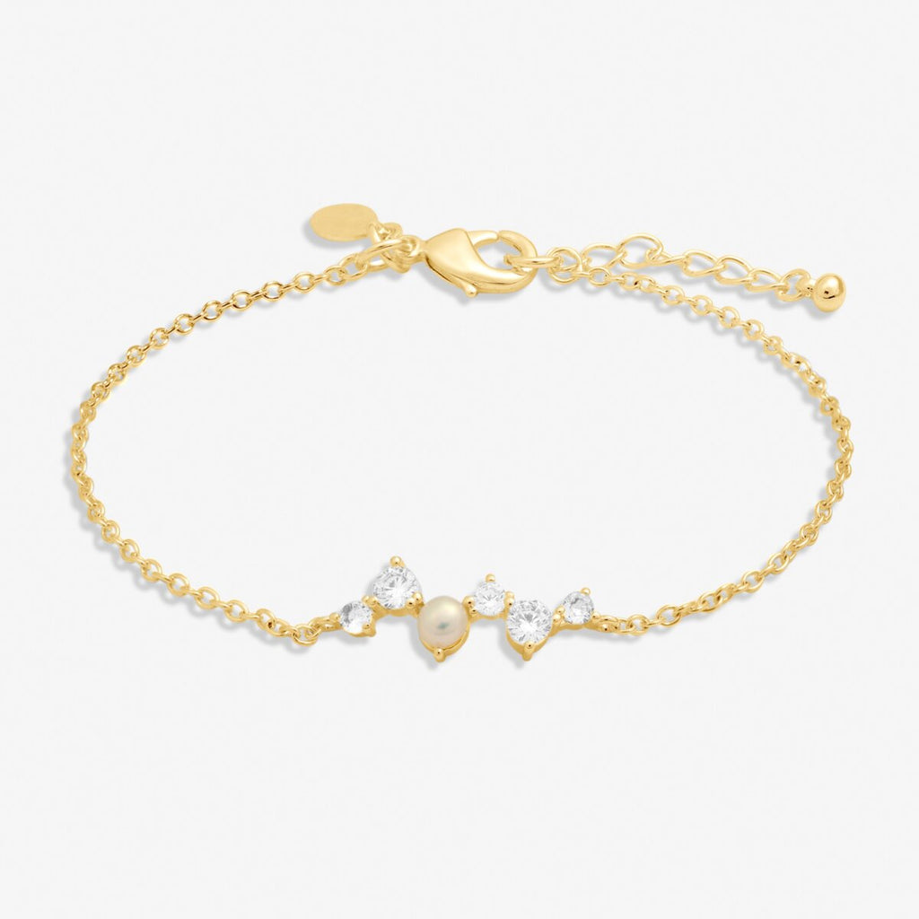 Joma Jewellery - Halo Pearl Cluster Bracelet