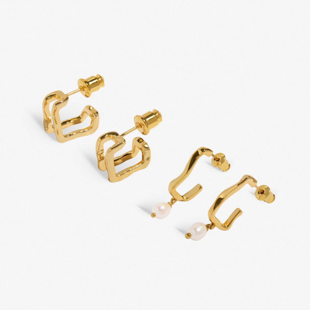 Joma Jewellery - Soul Shine Stack - Textured Pearl