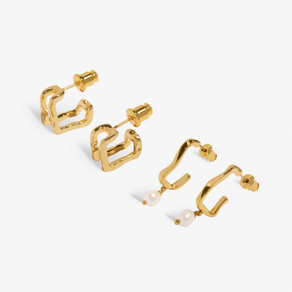 Joma Jewellery - Soul Shine Stack - Textured Pearl