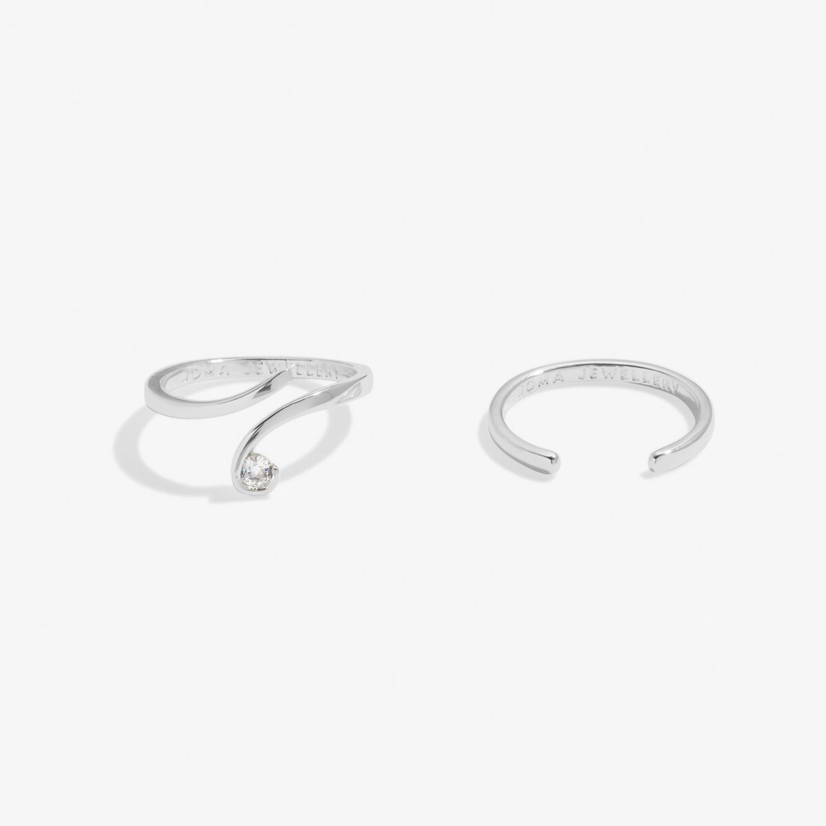 Joma Jewellery - Soul Shine Ring Stack - CZ Wave