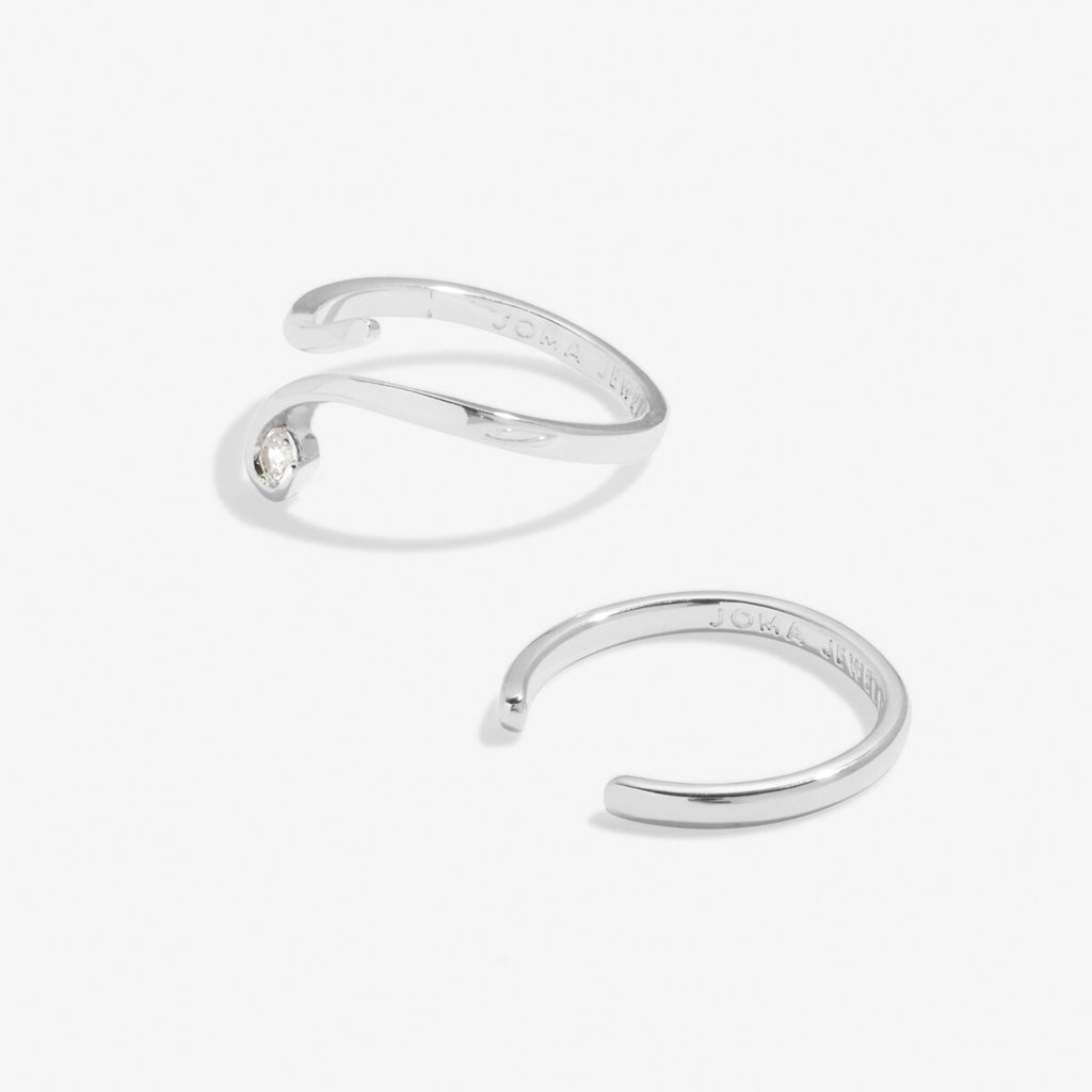 Joma Jewellery - Soul Shine Ring Stack - CZ Wave