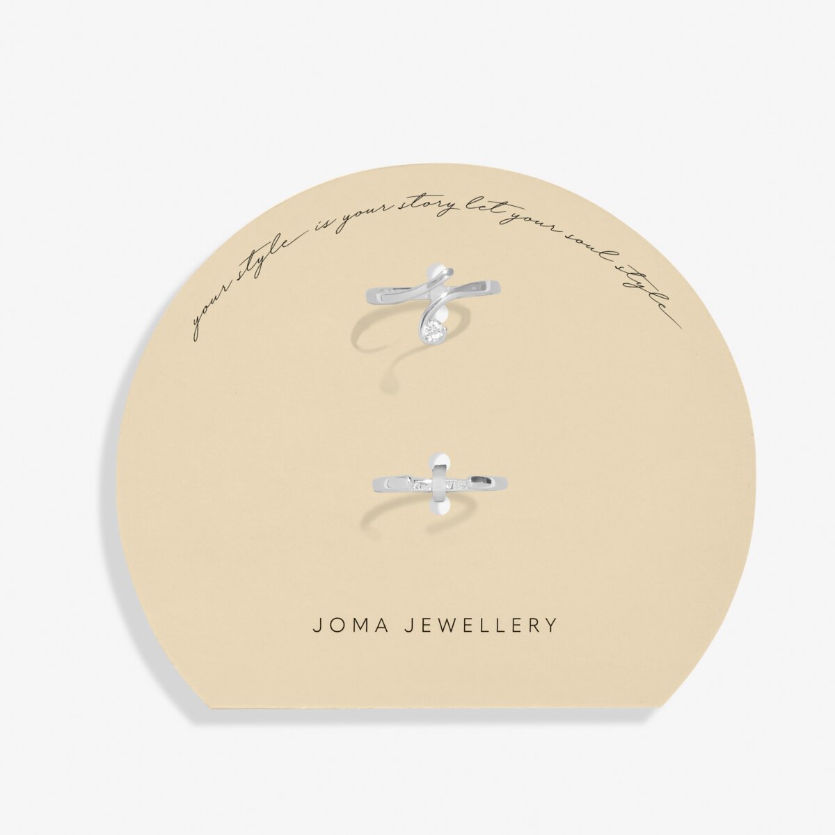 Joma Jewellery - Soul Shine Ring Stack - CZ Wave