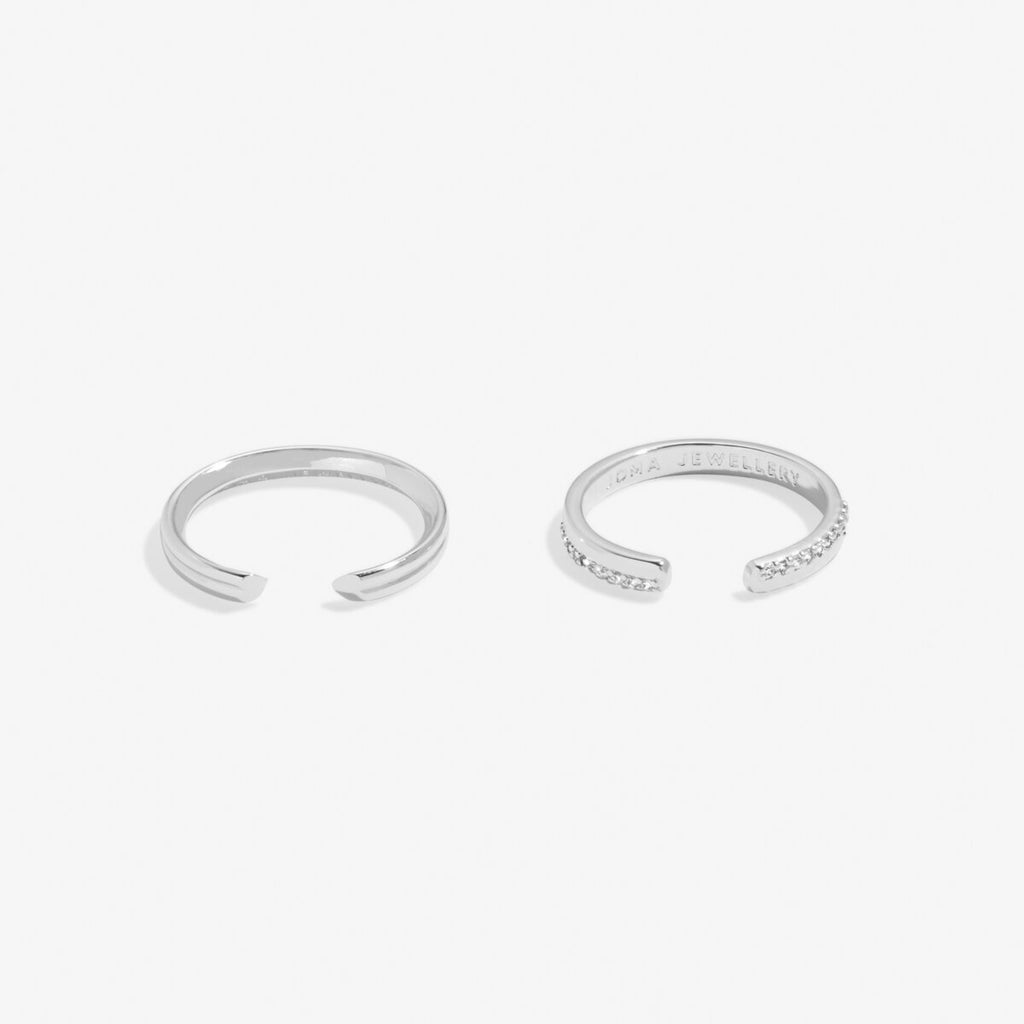 Joma Jewellery - Soul Shine Ring Stack - CZ Band