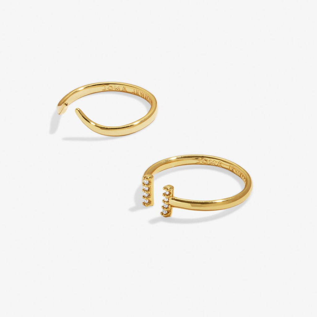 Joma Jewellery - Soul Shine Ring Stack - CZ T Bar