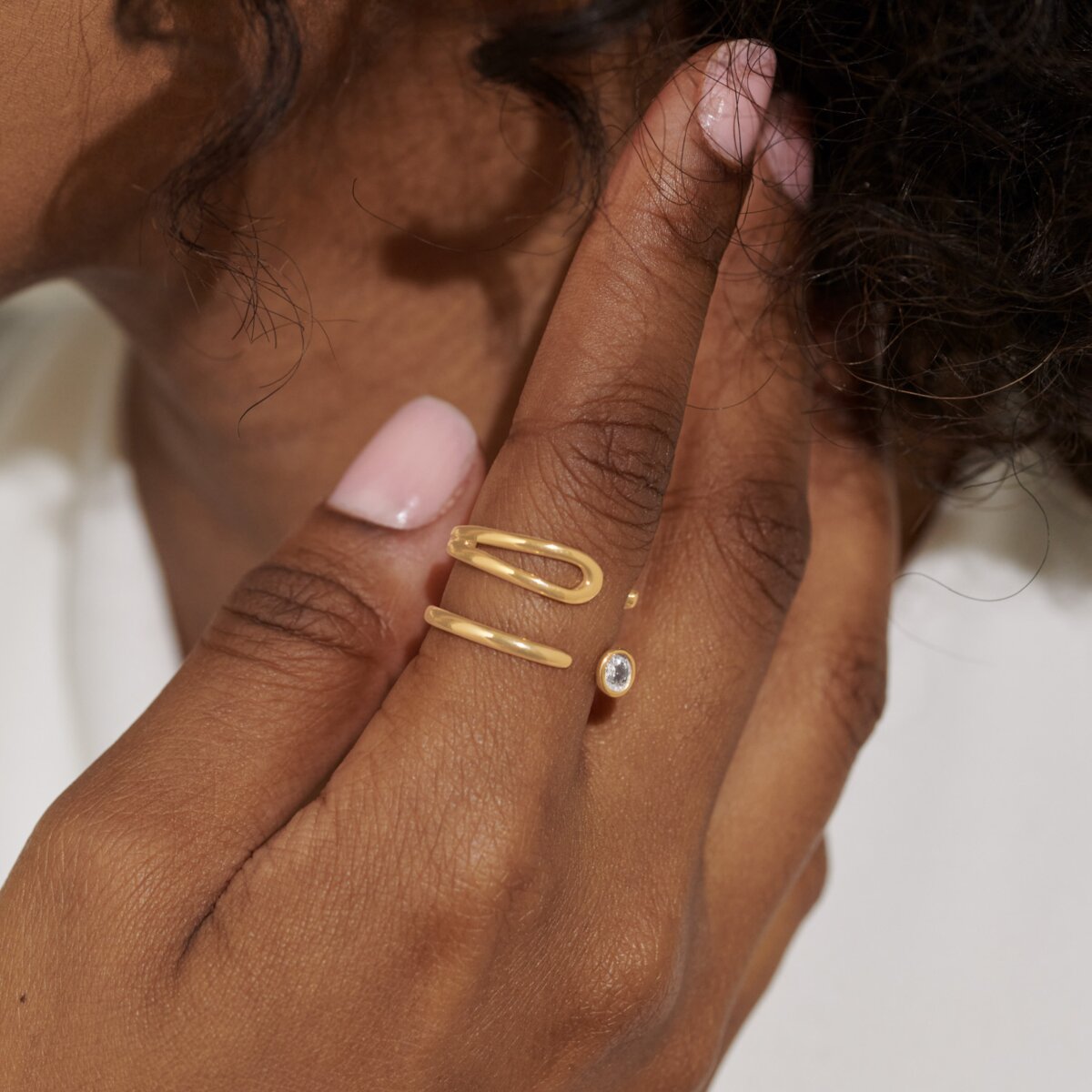 Joma Jewellery - Soul Shine Ring Stack - CZ Oval