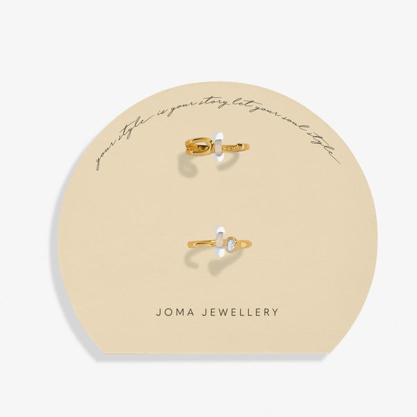 Joma Jewellery - Soul Shine Ring Stack - CZ Oval