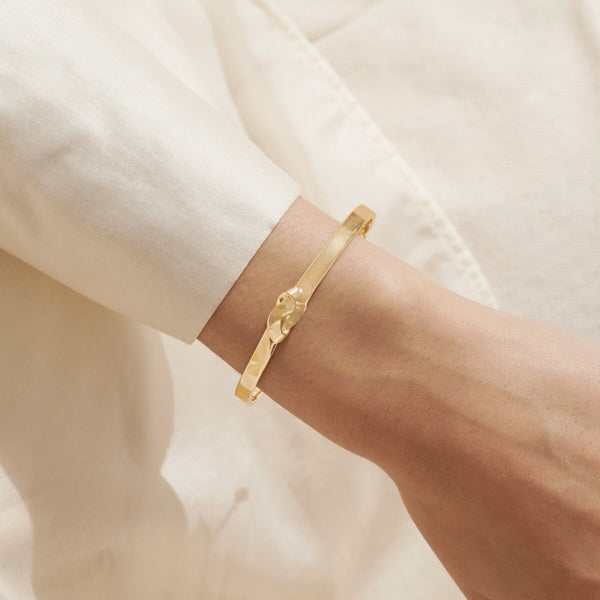 Joma Jewellery - Bracelet Bar - Gold Knot