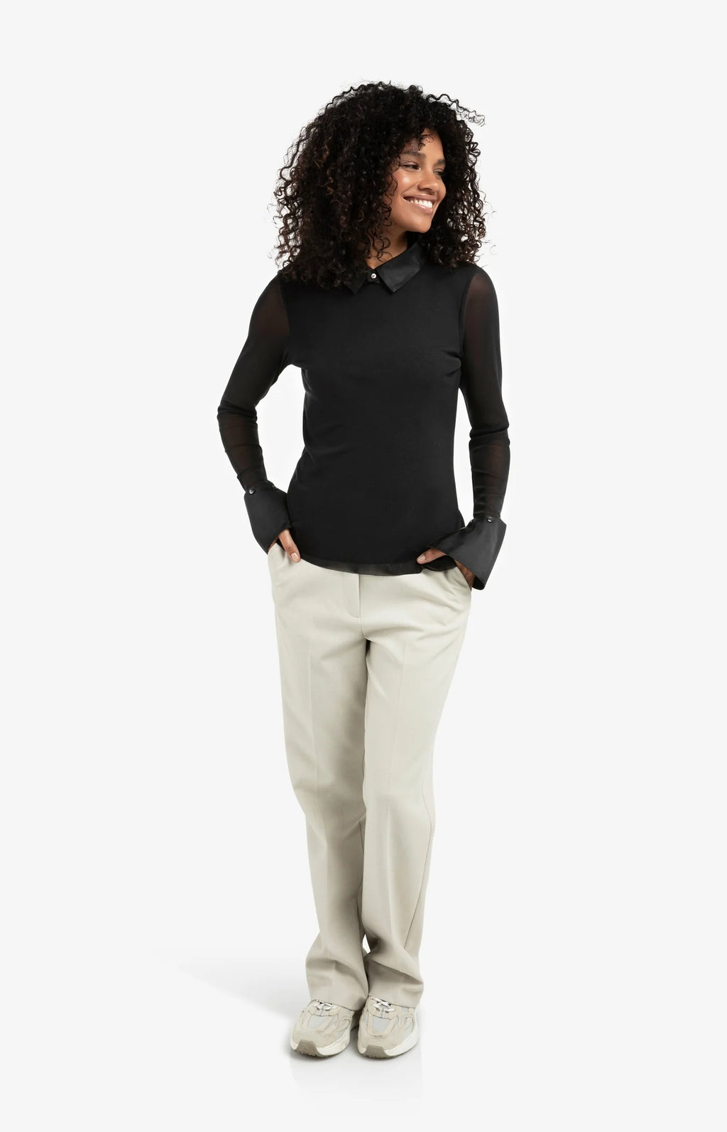 Yaya - Valerie Mesh Top