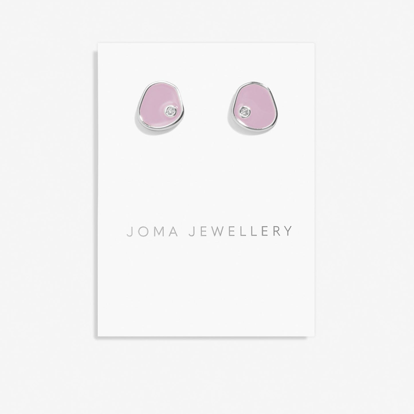 Joma Jewellery - Beau Lilac Enamel Stud Earrings