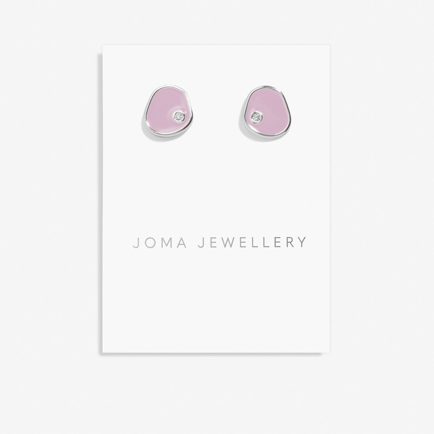 Joma Jewellery - Beau Lilac Enamel Stud Earrings