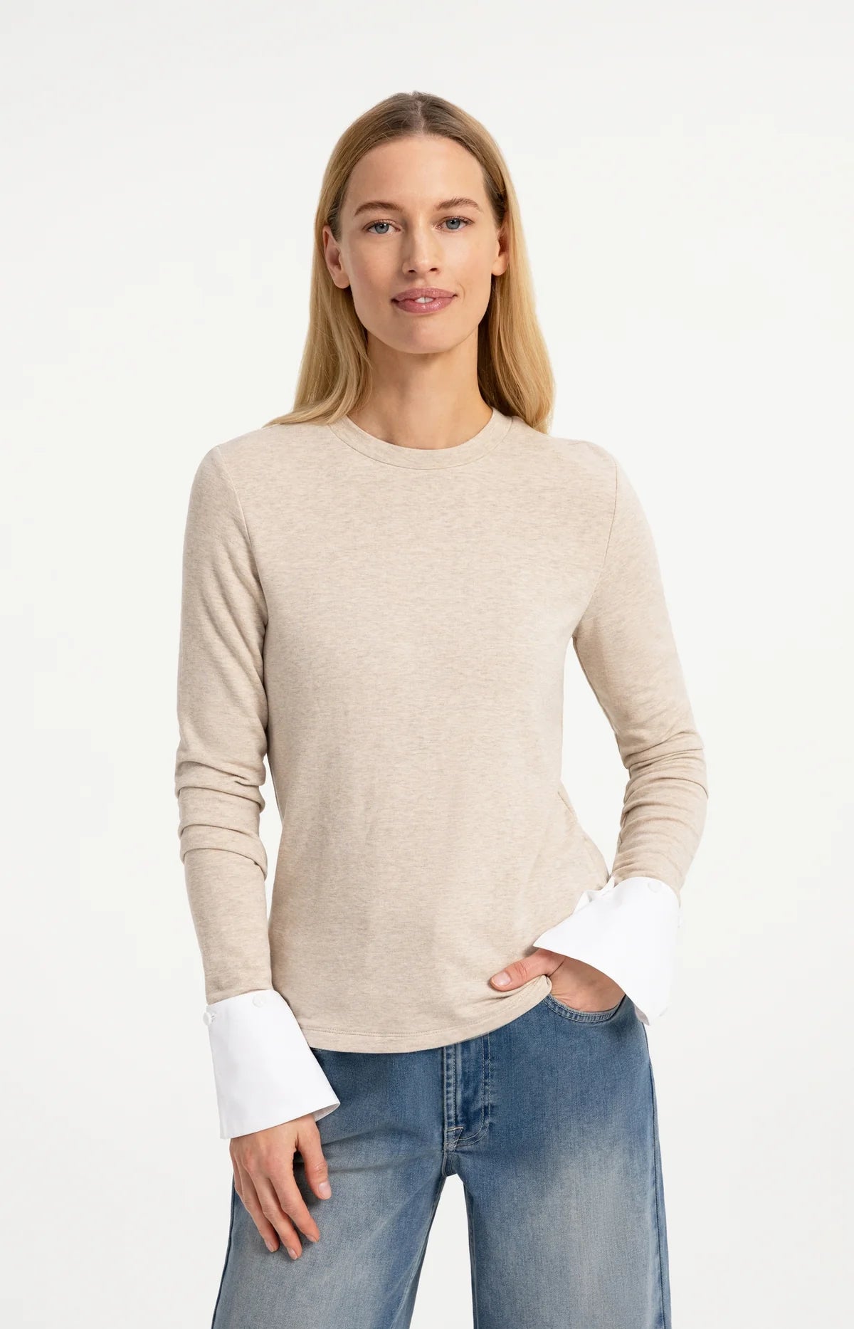 YaYa - Avella Jersey Top with removable cuffs
