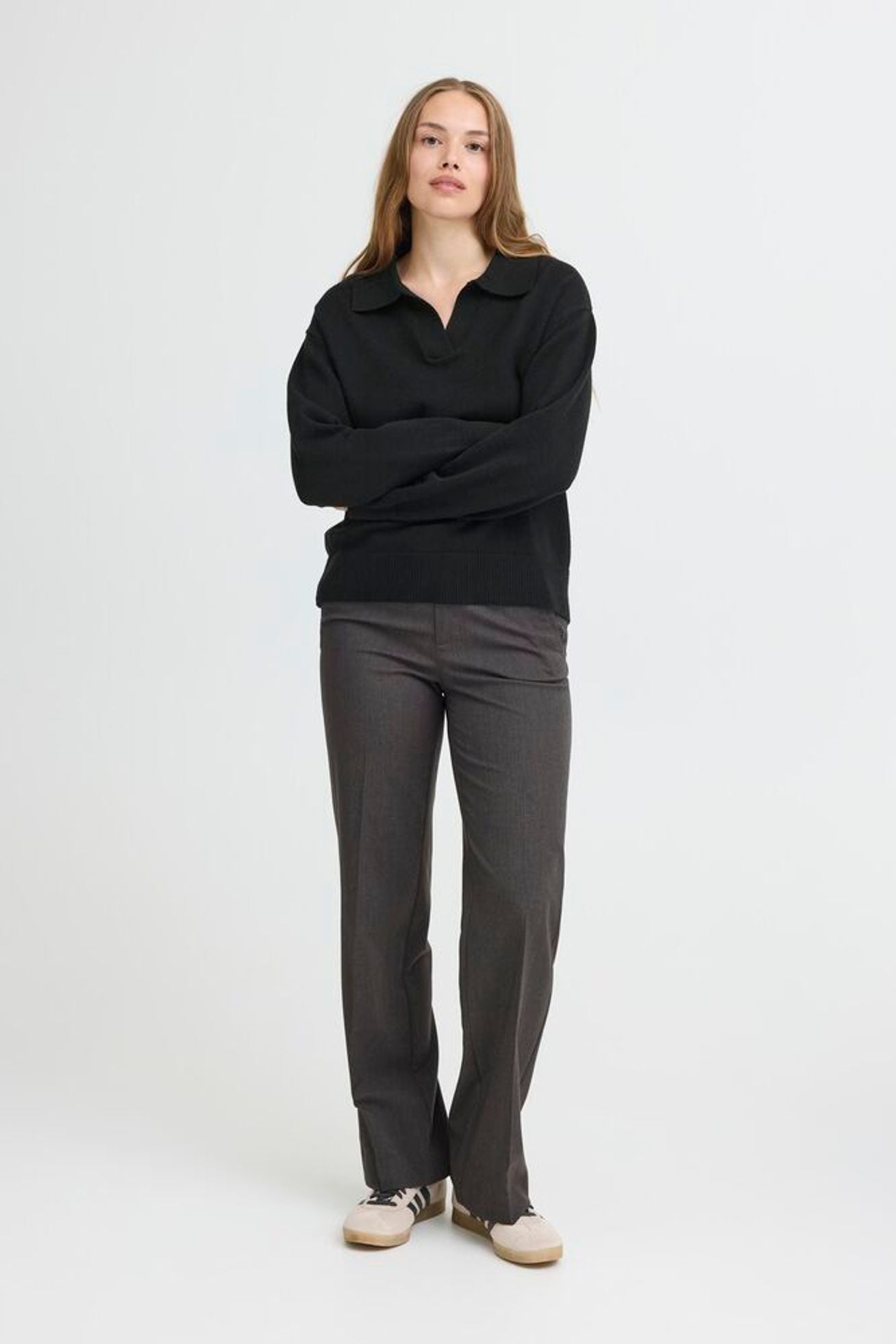 Pulz Jeans - Steffi Open Polo Pullover