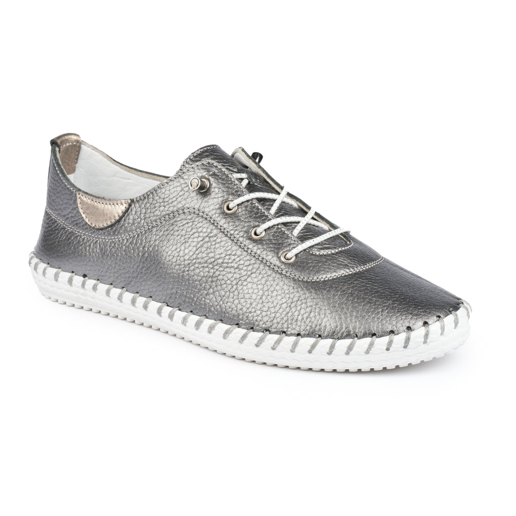 LUNAR - St Ives Leather Plimsole