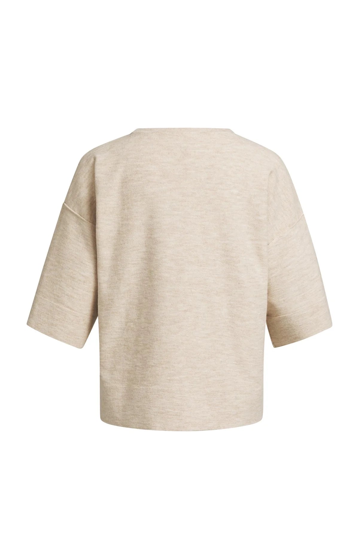YaYa - Valeriana Fine Knitted oversized T-Shirt with half-length sleeves