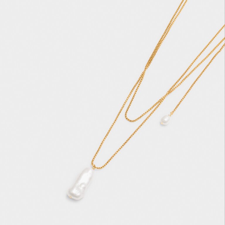 Katie Loxton - Pearl Lustre Lariat Necklace