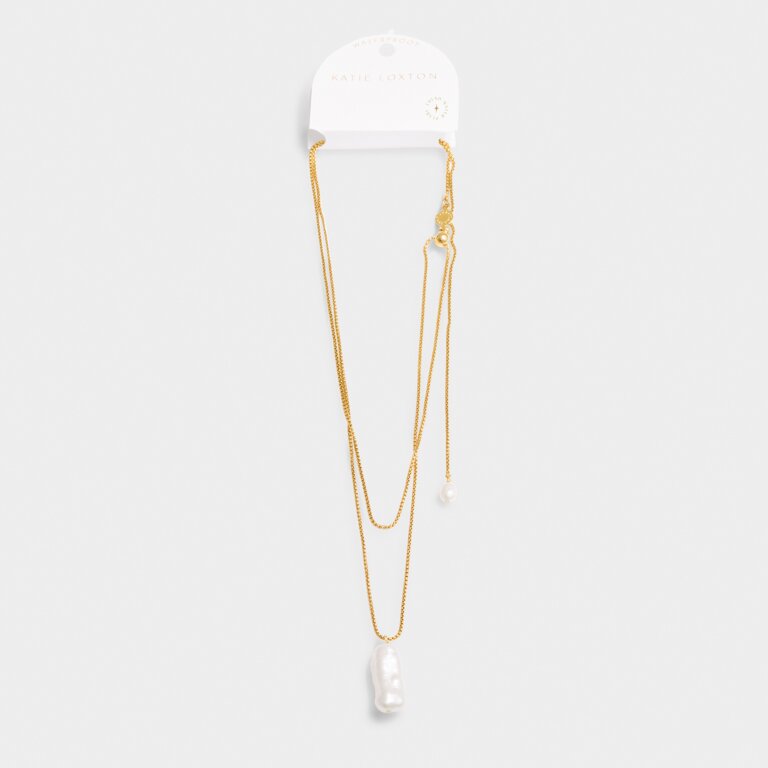 Katie Loxton - Pearl Lustre Lariat Necklace