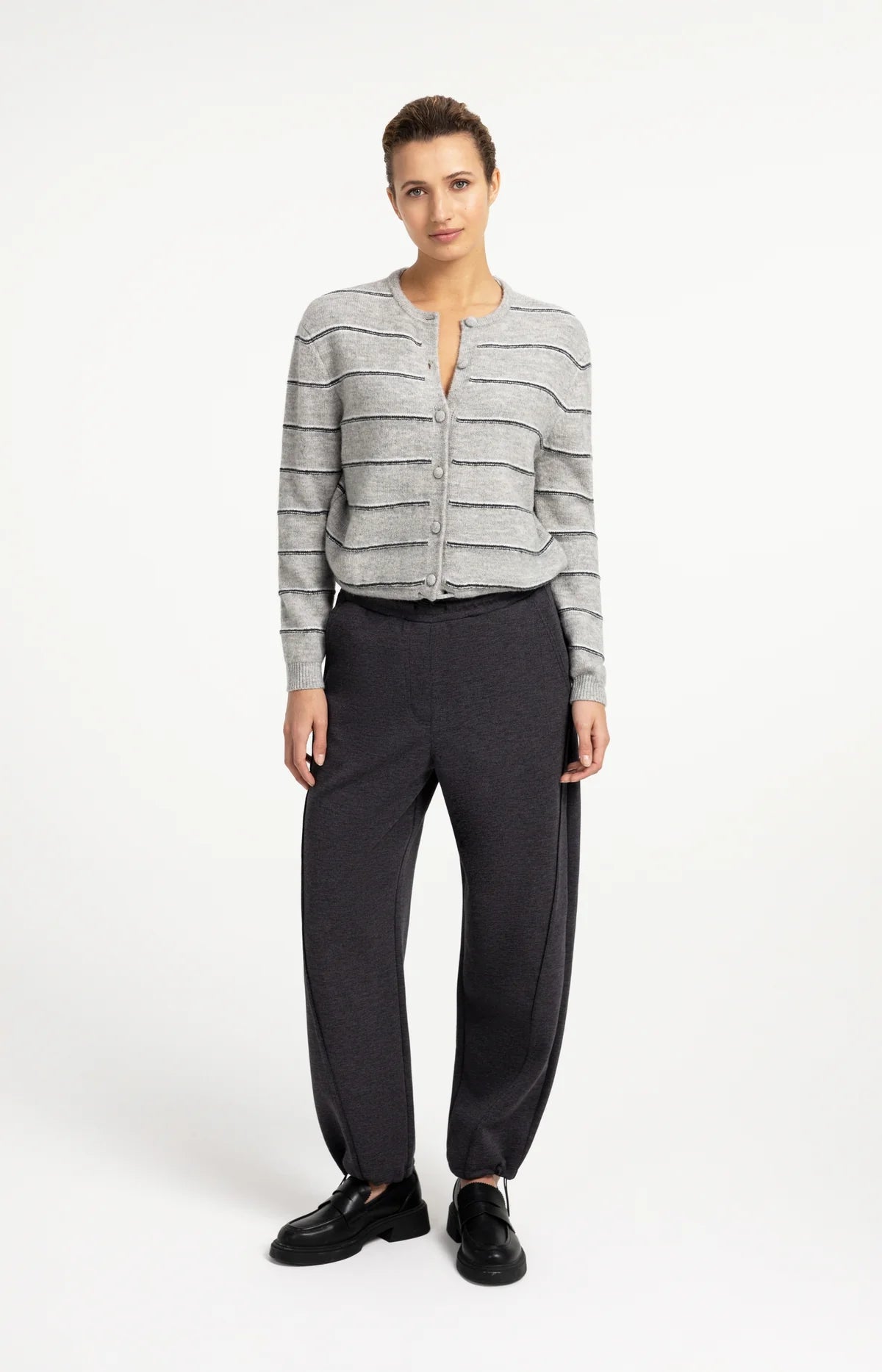 YaYa - Yasmeen Strip Knitted Cardigan