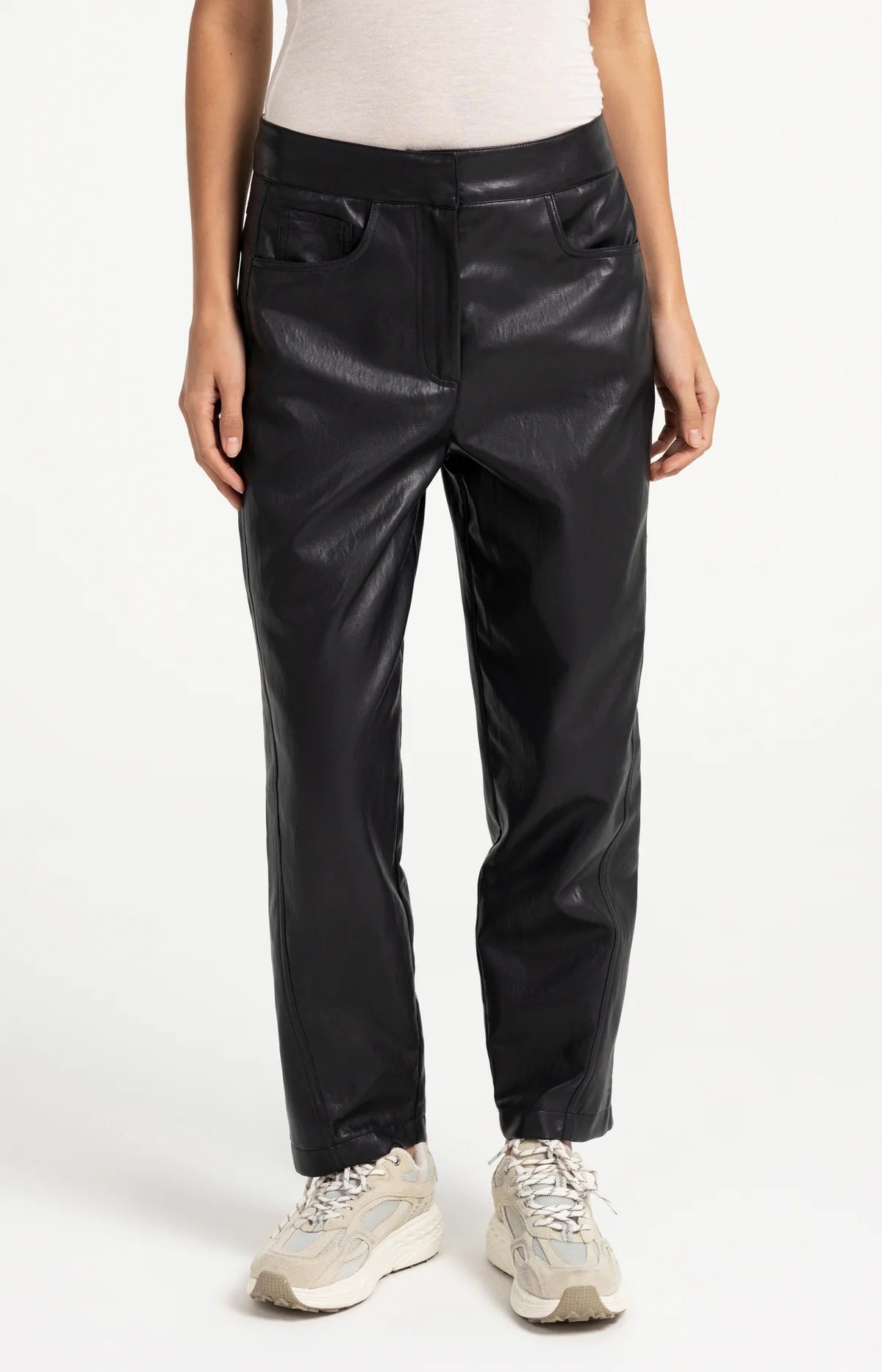 YaYa - Suri Faux Leather Carrot Trousers