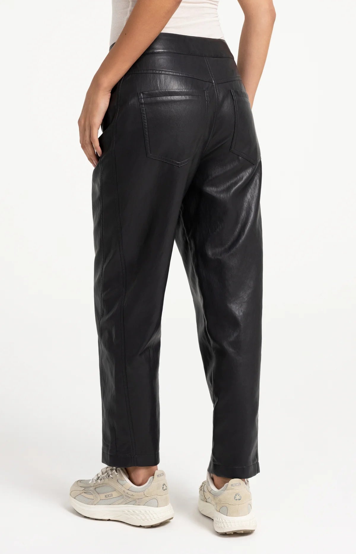 YaYa - Suri Faux Leather Carrot Trousers