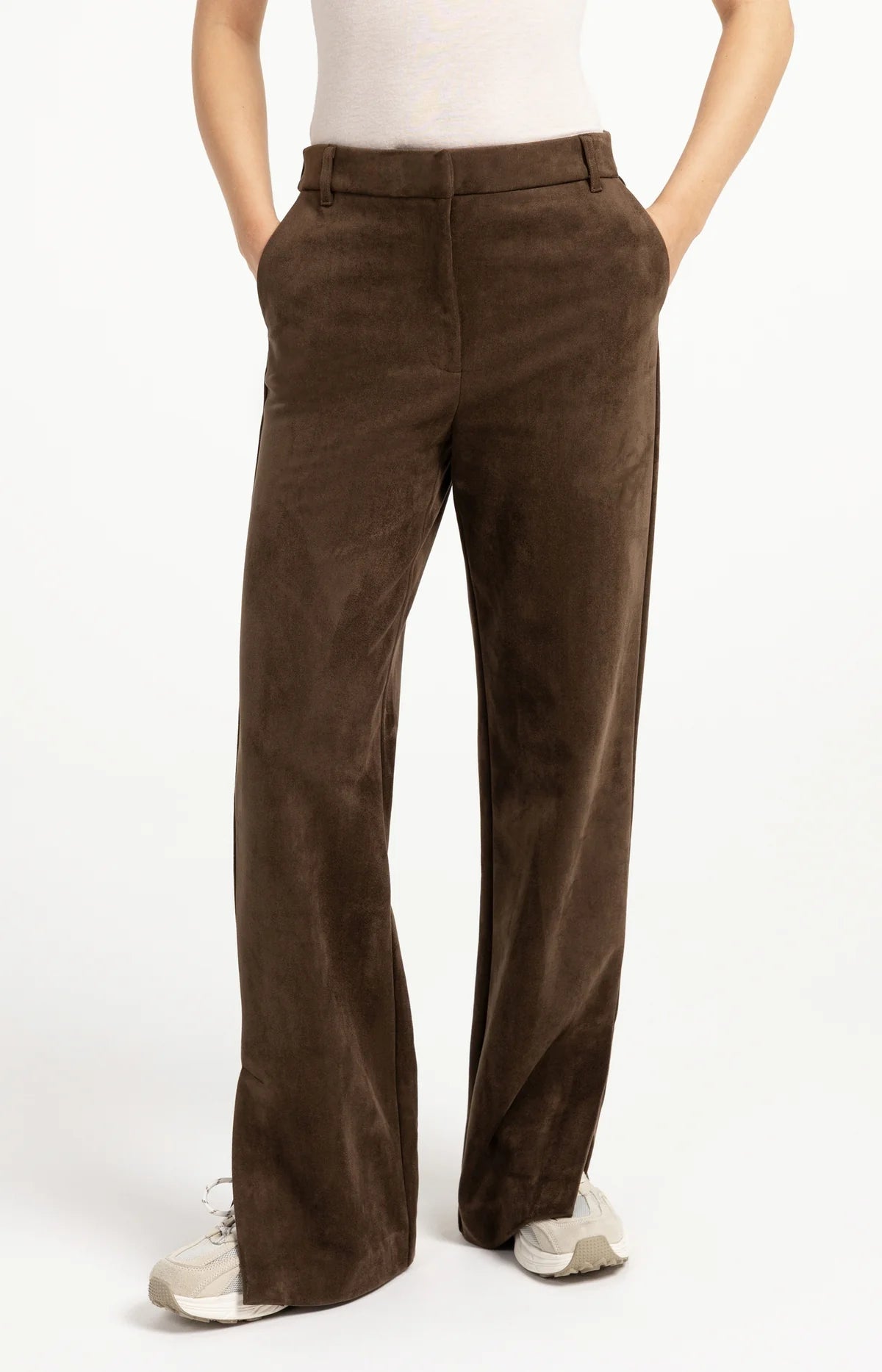 YaYa - Zina Suedine Wide Leg Trousers