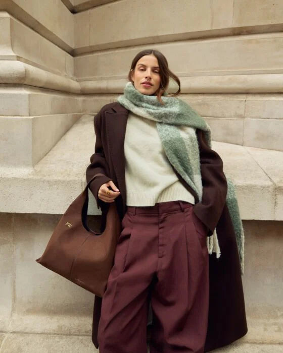 Katie Loxton - Recycled Checked Tassel Scarf