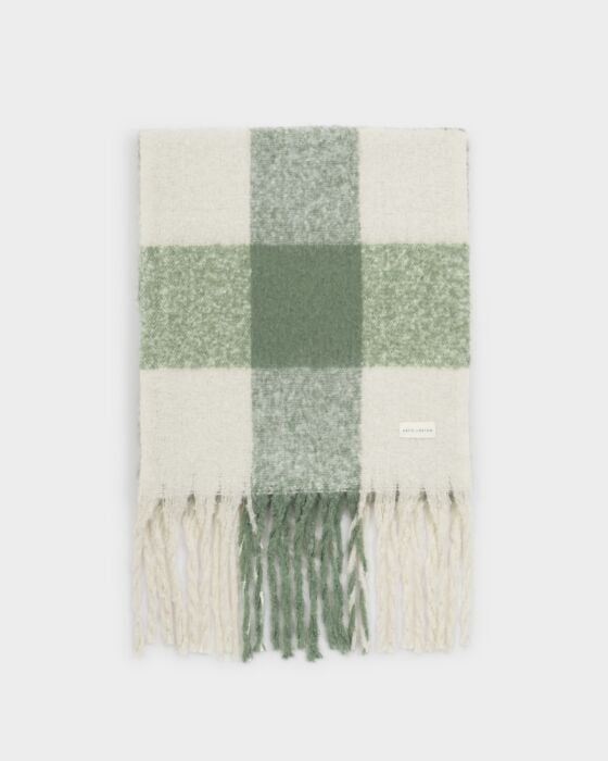 Katie Loxton - Recycled Checked Tassel Scarf