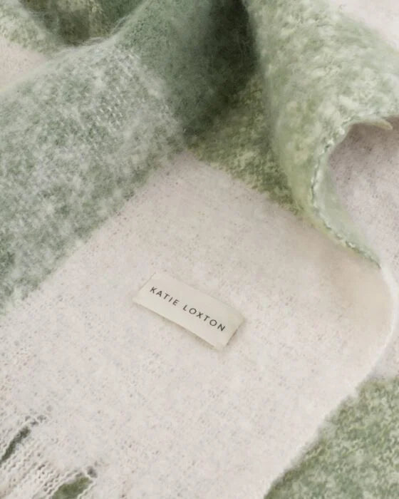 Katie Loxton - Recycled Checked Tassel Scarf