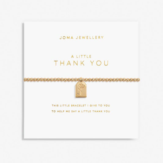 Joma jewellery- Gold A Little ‘Thank You’ Bracelet