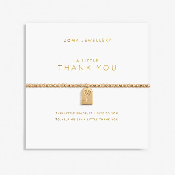 Joma jewellery- Gold A Little ‘Thank You’ Bracelet