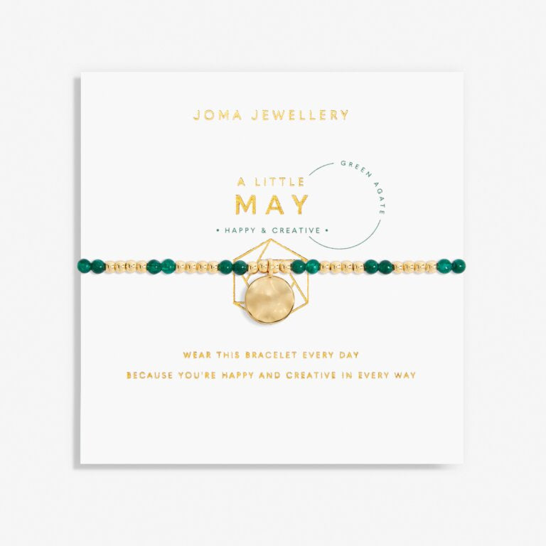 Joma Jewellery- May A Little Birthstone Gold Bracelet