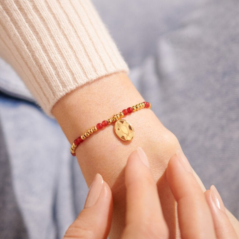 Joma Jewellery- January A Little birthstone Gold Bracelet