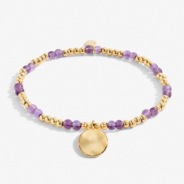 Joma Jewellery - February A Little Birthstone Gold Bracelet