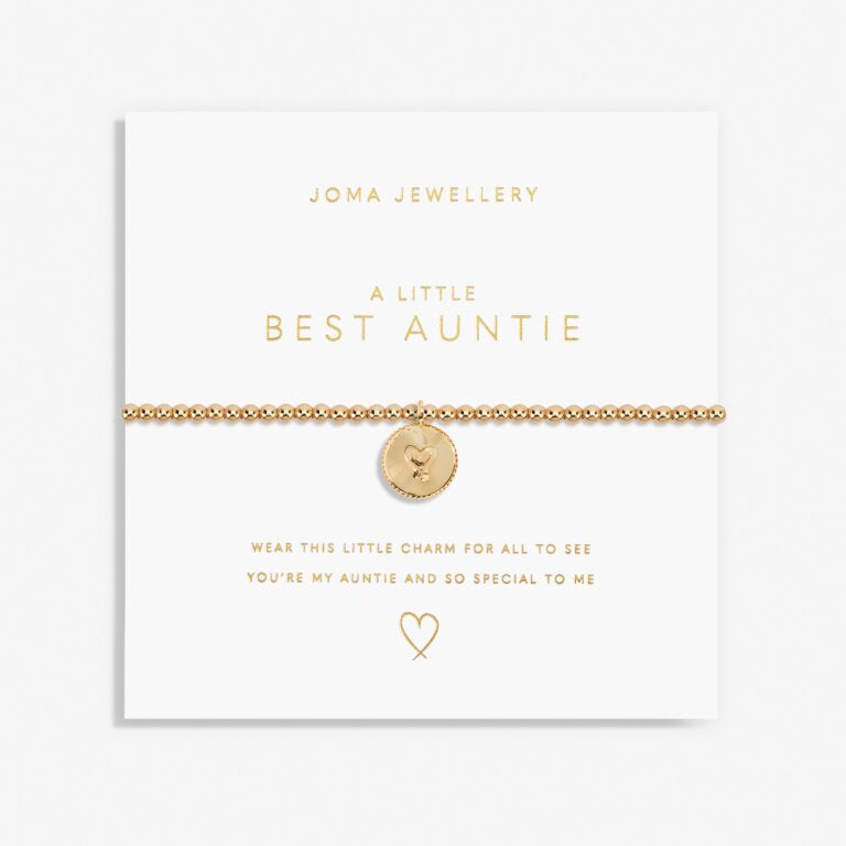 Joma Jewellery- Gold A Little ‘Best Auntie’ Bracelet