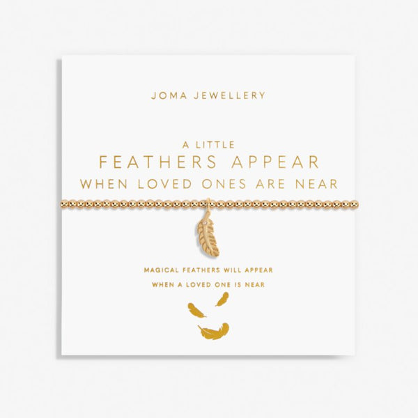 Joma Jewellery- Gold A Little ‘Feathers appear When Loved Ones Are Near’ Bracelet