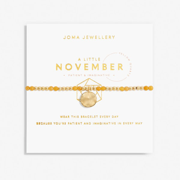 Joma Jewellery- November A Little Birthstone Gold Bracelet