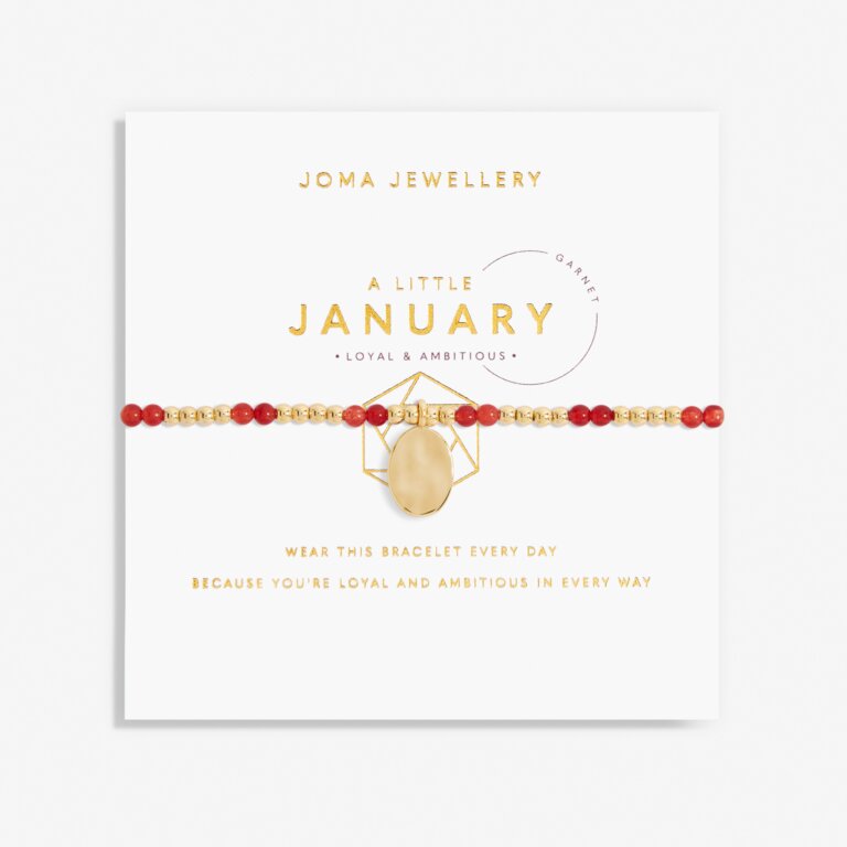 Joma Jewellery- January A Little birthstone Gold Bracelet